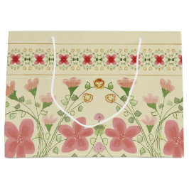 Mand- en roze Floral-kunst ontworpen Groot Cadeauzakje