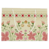 Mand- en roze Floral-kunst ontworpen Groot Cadeauzakje (Achterkant)