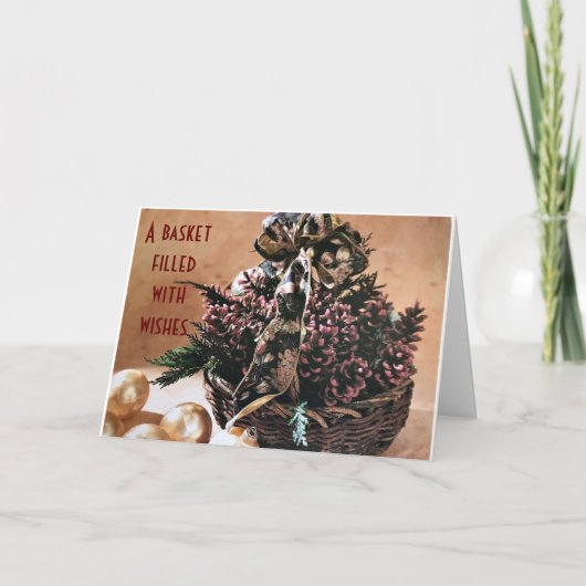 MAND GEVULD "WENSEN" VOOR VRIENDEN MET KERST KAART (Voorkant)