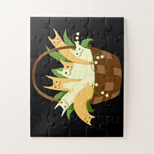 mand kattenpuzzel legpuzzel (Verticaal)