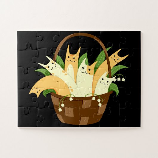 mand kattenpuzzel legpuzzel (Horizontaal)