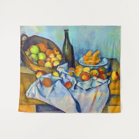 Mand met appels van Cezanne Wandkleed (Voorkant (horizontaal))