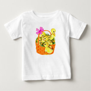 Mand met baby kuikens
