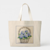 Mand met Bloemen Grote Tote Bag (Achterkant)