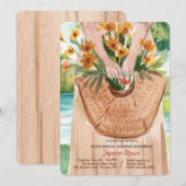 Mand met Bloemen Uitnodiging (Voorkant / Achterkant)