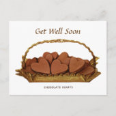mand met chocoladeharten wordt snel beter briefkaart (Voorkant)