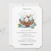 Mand met decoratieve eieren en eierjacht 2 kaart (Voorkant)