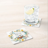 Mand met eieren en bloemenpaas kartonnen onderzetters (Insitu)