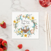 Mand met eieren en bloemenpaas servet (Insitu)