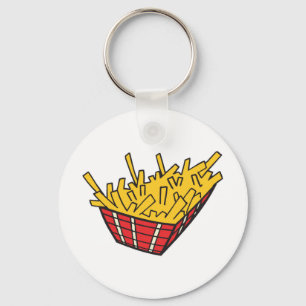 mand met frieten sleutelhanger