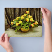 Mand met gele rozen schilderen flyer (Hand)