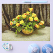 Mand met gele rozen schilderen flyer (Enkel)