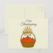 Mand met Pompoenen en Herfsttarwe Briefkaart (Voorkant / Achterkant)