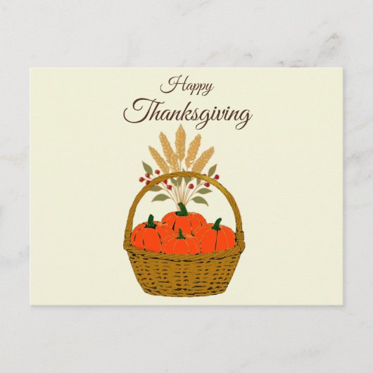 Mand met Pompoenen en Herfsttarwe Briefkaart (Voorkant)