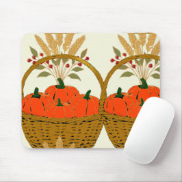 🍂 Mand met Pompoenen en Herfsttarwe Muismat