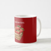Mand met rode aardbeien koffiemok (Voorkant rechts)