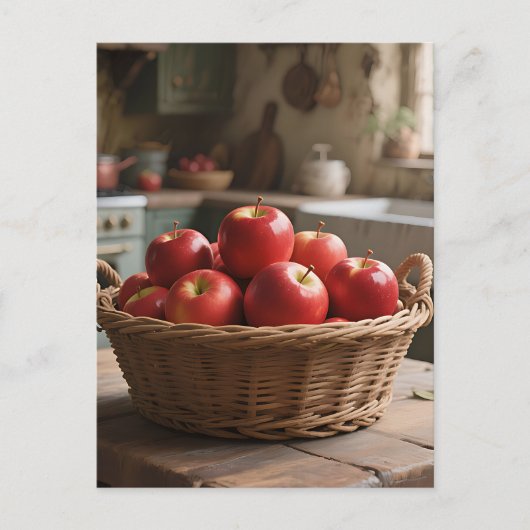 Mand met Rode Appels Briefkaart (Voorkant)