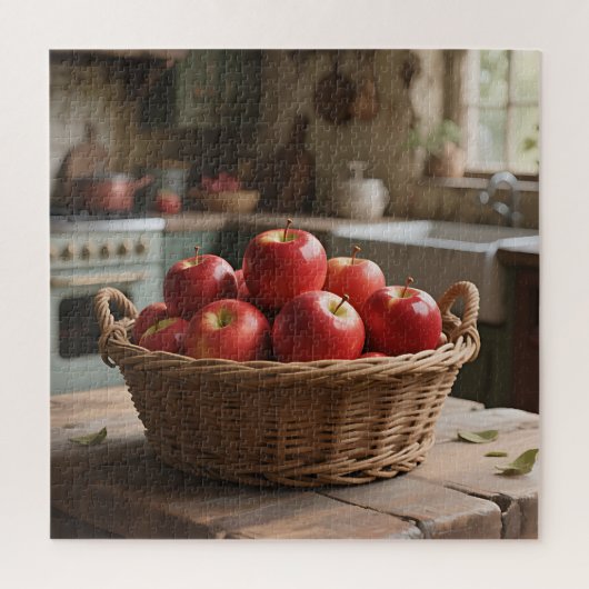 Mand met Rode Appels Legpuzzel (Verticaal)