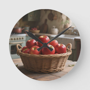 Mand met Rode Appels Ronde Klok