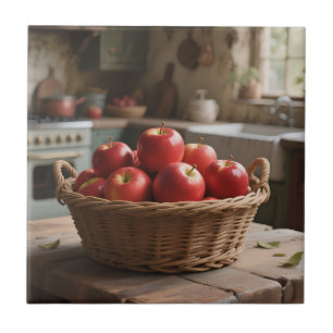 Mand met Rode Appels Tegeltje