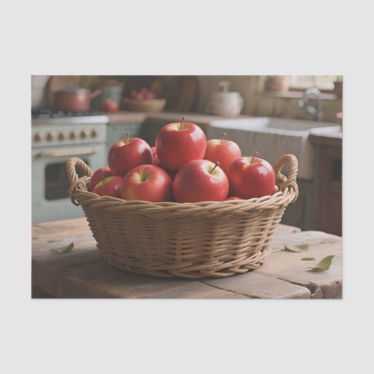 Mand met Rode Appels Tissuepapier (Voorkant)