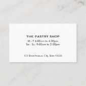 Mand met stokbroden | Chef Visitekaartje (Achterkant)