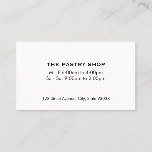 Mand met stokbroden | Chef Visitekaartje (Achterkant)