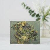 Mand met viooltjes Briefkaart (Staand voorkant)