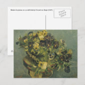 Mand met viooltjes Briefkaart (Voorkant / Achterkant)