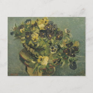 Mand met viooltjes Briefkaart