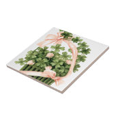 Mand Pink Lintel Klavertjevier Tegeltje (Zijkant)