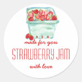 Mand van Aardbeien Jam Labels (Voorkant)