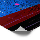 Mand van appels in levendig kubistisch stilleven poster (Hoek)