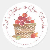 Mand van Appels Thanksgiving Stickers