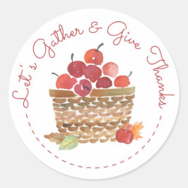 Mand van Appels Thanksgiving Stickers