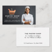 Mand van Baguettes | Vrouw Chef Glimlachen Visitekaartje (Voorkant / Achterkant)