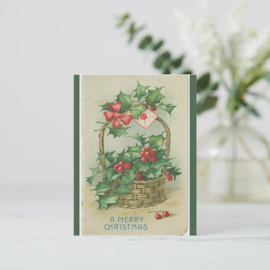  mand van bessen kerst briefkaart (Staand voorkant)