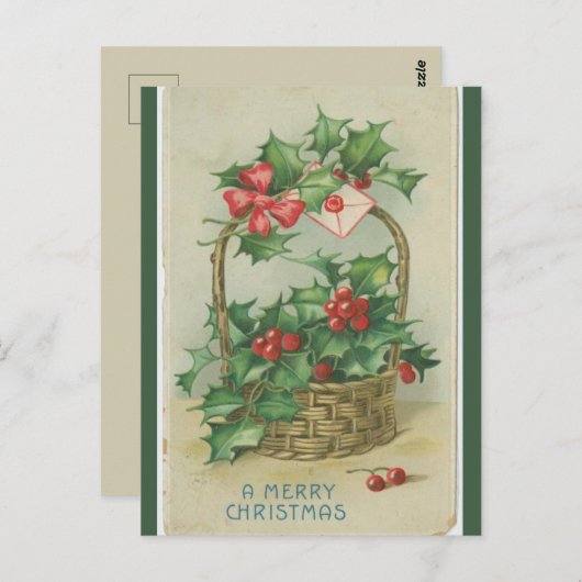  mand van bessen kerst briefkaart (Voorkant / Achterkant)