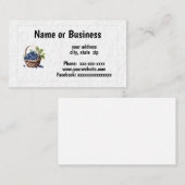 Mand van blauwe bessen visitekaartje (Voorkant / Achterkant)