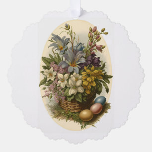 mand van bloemen papier Ornament Kaart