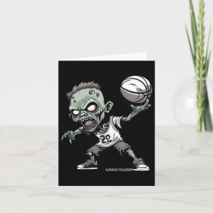 Mand van de ondood - zombie basketbalontwerp kaart