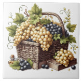 Mand van druiven Print Tegel Tegeltje (Voorkant)