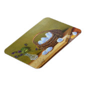 Mand van eieren met viooltjes magneet (Linkerzijde)