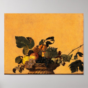 Mand van Fruit, Canestra di Frutta door Caravaggio Poster