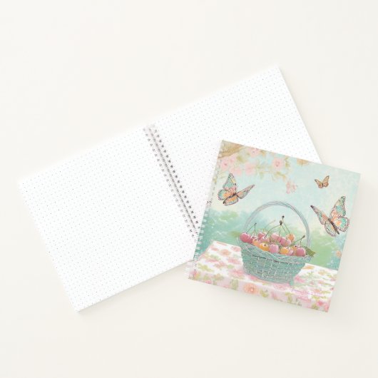 Mand van kersen bullet journal notitieboek (Binnen)