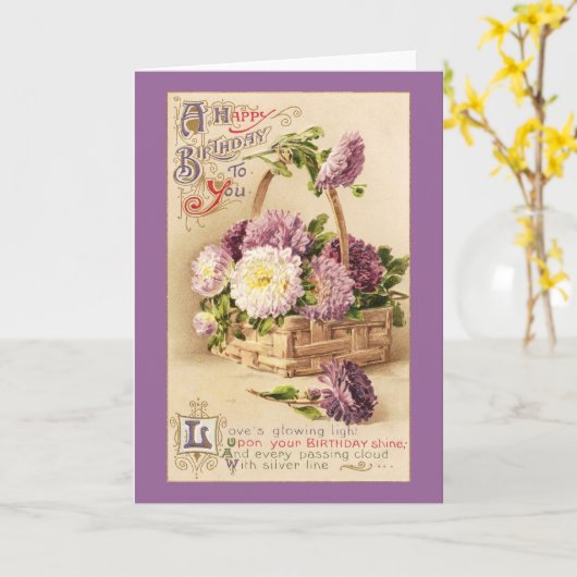 Mand van Mums  Verjaardag Kaart (Gele Bloem)