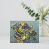Mand van Pansies, Vincent van Gogh Briefkaart (Staand voorkant)