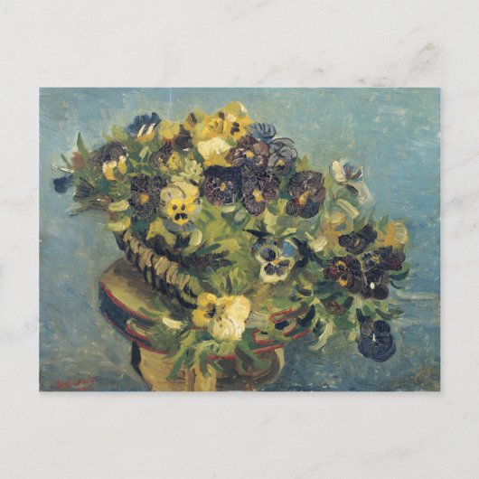 Mand van Pansies, Vincent van Gogh Briefkaart (Voorkant)