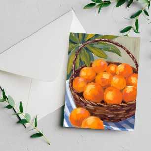 Mand van Sinaasappels Fruit Citrus Schilderij Kaar