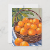 Mand van Sinaasappels Fruit Citrus Schilderij Kaar (Voorkant)